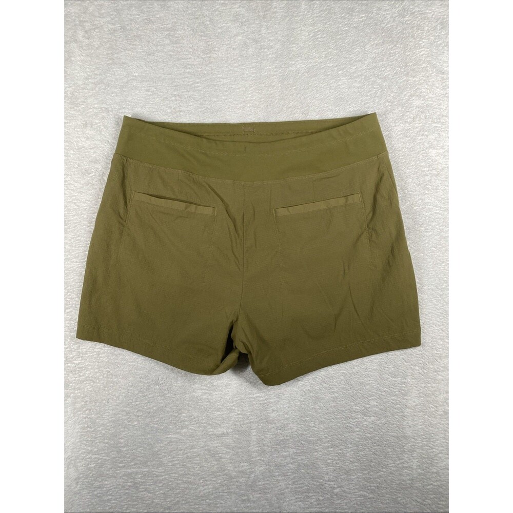 Athleta Trekkie Shorts Women's 12 North Army Green High Rise 3.5" Pull on - Picture 9 of 9